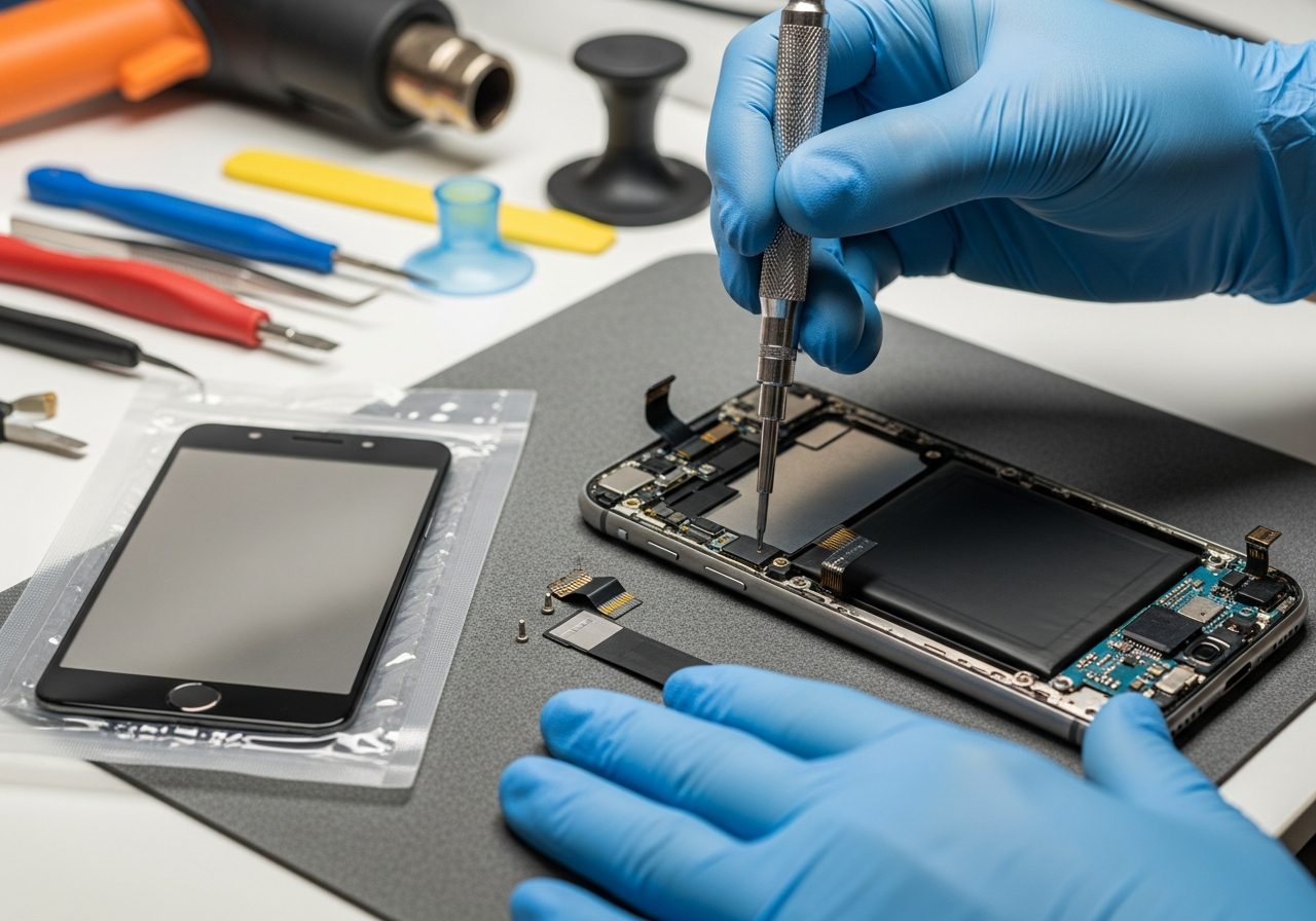 Cliente disfrutando productos de Refacciones para Celular Alegría